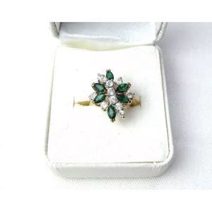 EDCO Statement Emerald Ring Size 7. NWOT